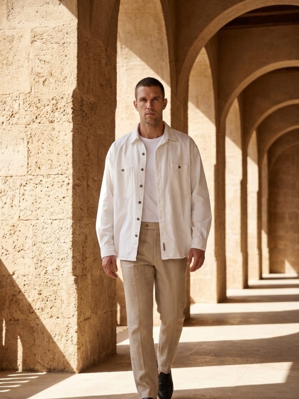 Riders by Lee Men's White Overshirt Jacket